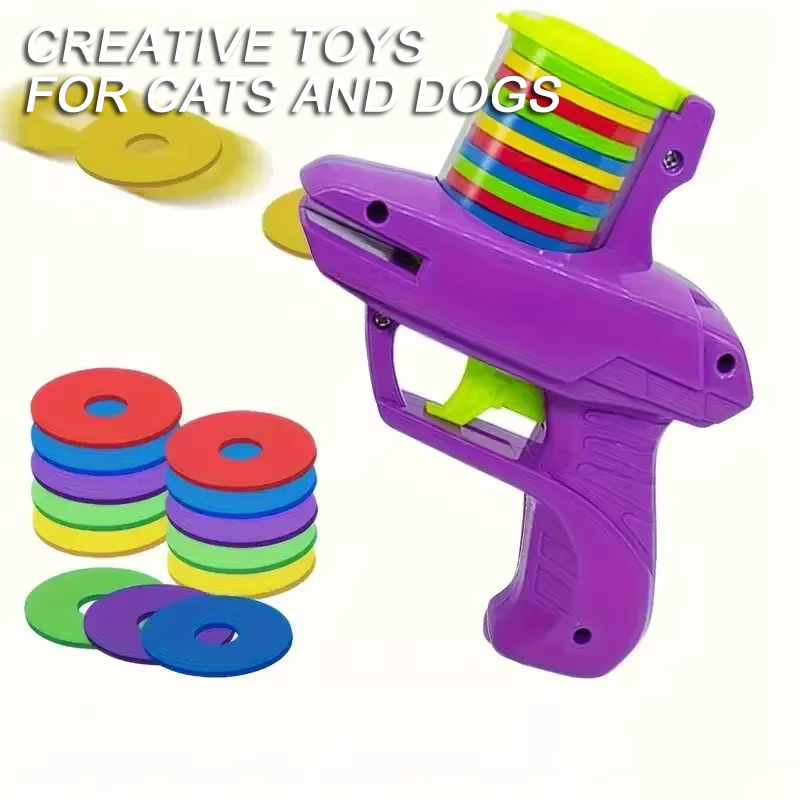 Frisbee Freestyle Disc - Brinquedos Engraçados para Gatos: Pistola Criativa